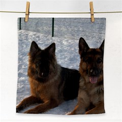 2 German Shepherds Face Towel by SomethingForEveryone