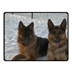 2 German Shepherds Fleece Blanket (small) by SomethingForEveryone