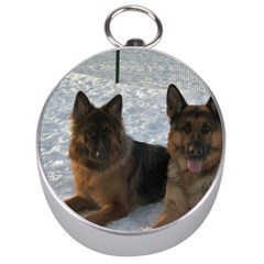 2 German Shepherds Silver Compasses by SomethingForEveryone