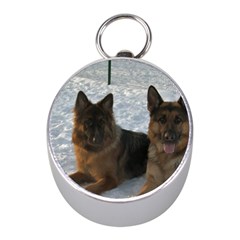 2 German Shepherds Mini Silver Compasses by SomethingForEveryone