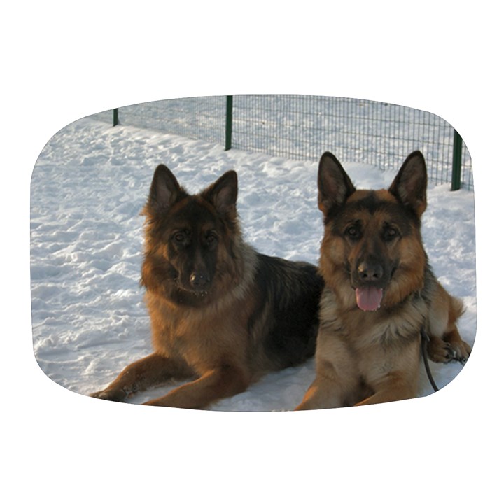 2 German Shepherds Mini Square Pill Box