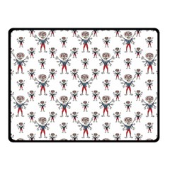 Sketchy Style Scarecrow Drawing Motif Pattern Fleece Blanket (small) by dflcprintsclothing