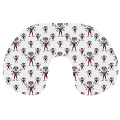 Sketchy Style Scarecrow Drawing Motif Pattern Travel Neck Pillow