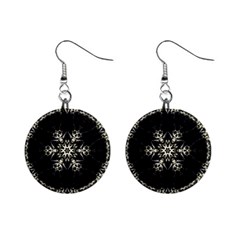 Bnw Mandala Mini Button Earrings