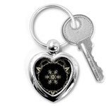 Bnw Mandala Key Chain (Heart) Front