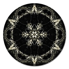 Bnw Mandala Magnet 5  (Round)