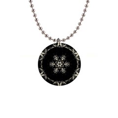 Bnw Mandala 1  Button Necklace