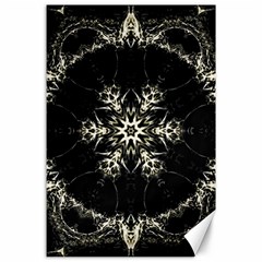 Bnw Mandala Canvas 24  x 36 