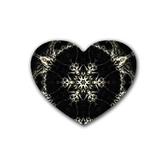 Bnw Mandala Heart Coaster (4 Pack)  by MRNStudios