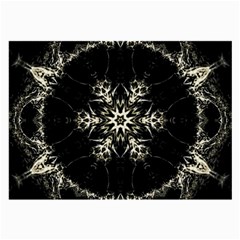 Bnw Mandala Large Glasses Cloth (2 Sides) by MRNStudios