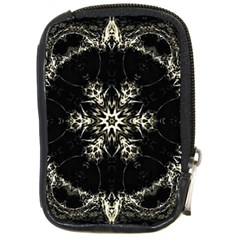 Bnw Mandala Compact Camera Leather Case by MRNStudios