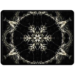 Bnw Mandala Fleece Blanket (large)  by MRNStudios