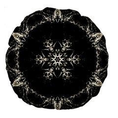 Bnw Mandala Large 18  Premium Round Cushions by MRNStudios