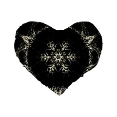 Bnw Mandala Standard 16  Premium Flano Heart Shape Cushions