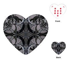 Lunar Phases Playing Cards Single Design (heart) by MRNStudios