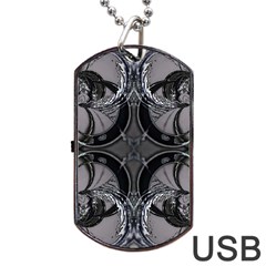 Lunar Phases Dog Tag Usb Flash (two Sides) by MRNStudios