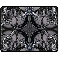 Lunar Phases Double Sided Fleece Blanket (medium)  by MRNStudios