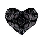 Lunar Phases Standard 16  Premium Flano Heart Shape Cushions Front