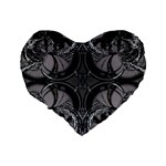 Lunar Phases Standard 16  Premium Flano Heart Shape Cushions Back