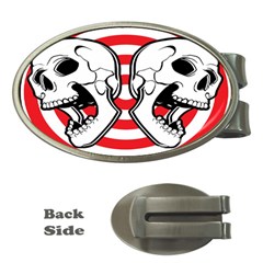 Skulls Money Clip (oval) by greendevildesigns