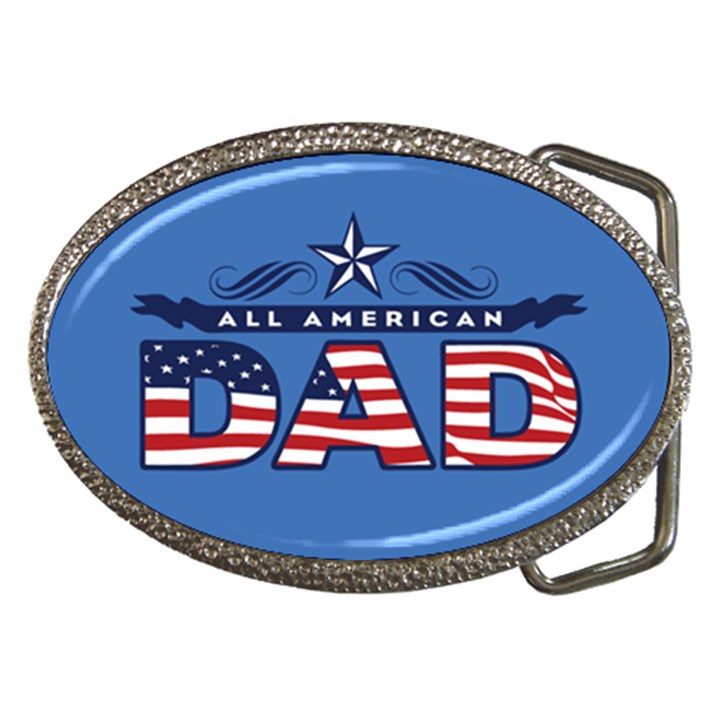 All American Dad Belt Buckle (Oval)