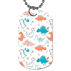 Funny Dinosaurs Kids Dog Tag (one Side) by SychEva