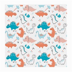 Funny Dinosaurs Kids Medium Glasses Cloth (2 Sides) by SychEva