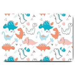 Funny Dinosaurs Kids Large Doormat  by SychEva