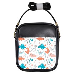 Funny Dinosaurs Kids Girls Sling Bag by SychEva