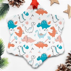 Funny Dinosaurs Kids Ornament (snowflake) by SychEva