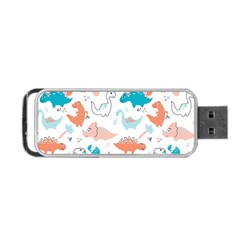 Funny Dinosaurs Kids Portable Usb Flash (two Sides) by SychEva