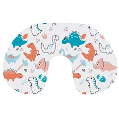 Funny Dinosaurs Kids Travel Neck Pillow by SychEva