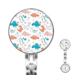 Funny Dinosaurs Kids Stainless Steel Nurses Watch by SychEva