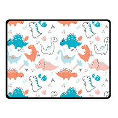 Funny Dinosaurs Kids Double Sided Fleece Blanket (small)  by SychEva