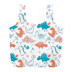 Funny Dinosaurs Kids Full Print Recycle Bag (l) by SychEva