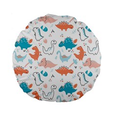 Funny Dinosaurs Kids Standard 15  Premium Flano Round Cushions by SychEva