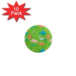 Funny Dinosaur 1  Mini Magnet (10 pack)  Front