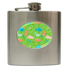 Funny Dinosaur Hip Flask (6 Oz) by SychEva