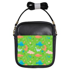 Funny Dinosaur Girls Sling Bag by SychEva