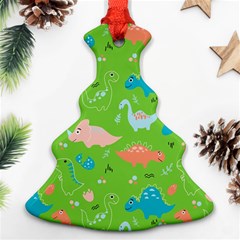 Funny Dinosaur Christmas Tree Ornament (two Sides) by SychEva