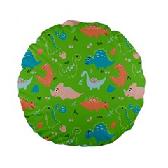 Funny Dinosaur Standard 15  Premium Round Cushions by SychEva