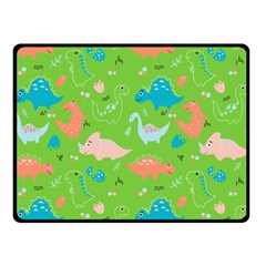 Funny Dinosaur Double Sided Fleece Blanket (small)  by SychEva