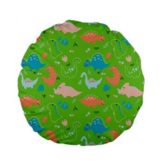 Funny Dinosaur Standard 15  Premium Flano Round Cushions by SychEva