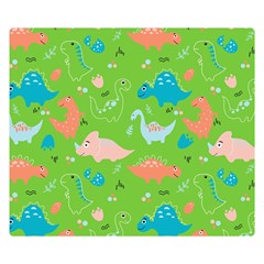 Funny Dinosaur Double Sided Flano Blanket (small)  by SychEva