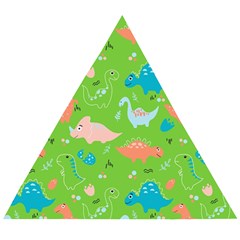 Funny Dinosaur Wooden Puzzle Triangle by SychEva