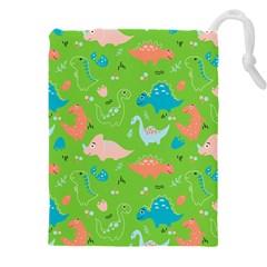 Funny Dinosaur Drawstring Pouch (5xl) by SychEva