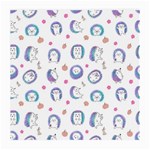 Cute And Funny Purple Hedgehogs On A White Background Medium Glasses Cloth Front