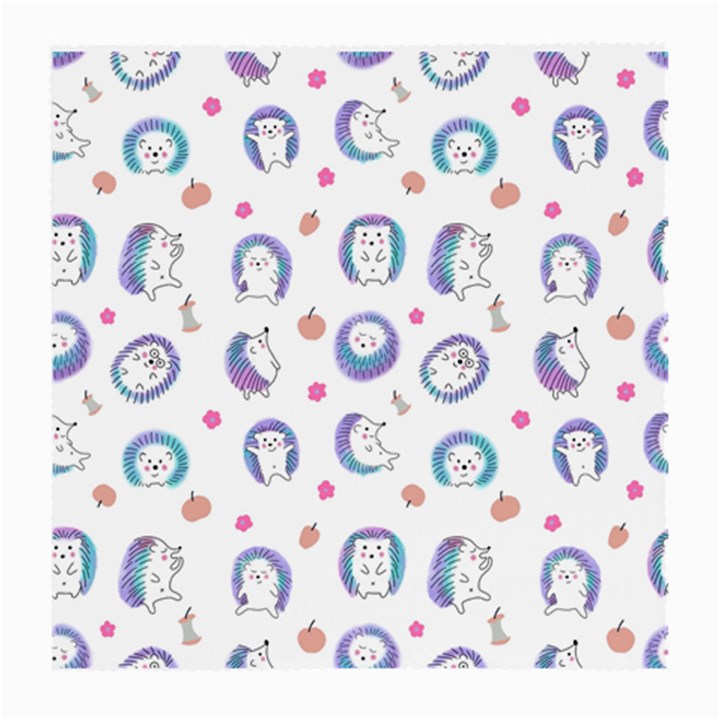 Cute And Funny Purple Hedgehogs On A White Background Medium Glasses Cloth