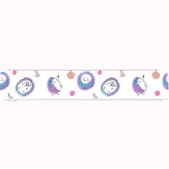 Cute And Funny Purple Hedgehogs On A White Background Small Bar Mats by SychEva