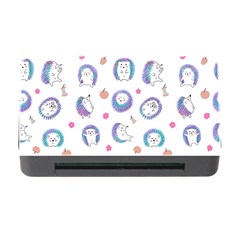 Cute And Funny Purple Hedgehogs On A White Background Memory Card Reader With Cf by SychEva